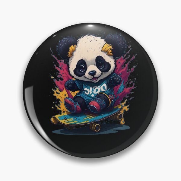Item preview, panda on skateboard designed and sold by BaliamShop.