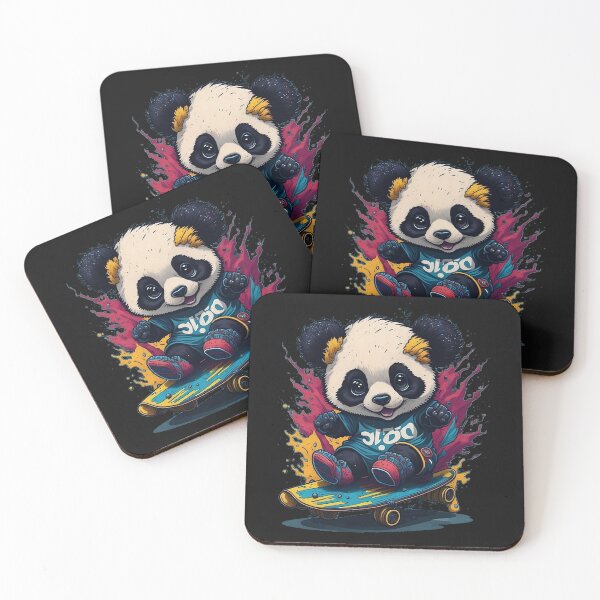 Item preview, panda on skateboard designed and sold by BaliamShop.