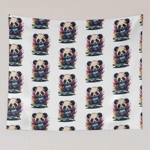 Item preview, panda on skateboard designed and sold by BaliamShop.