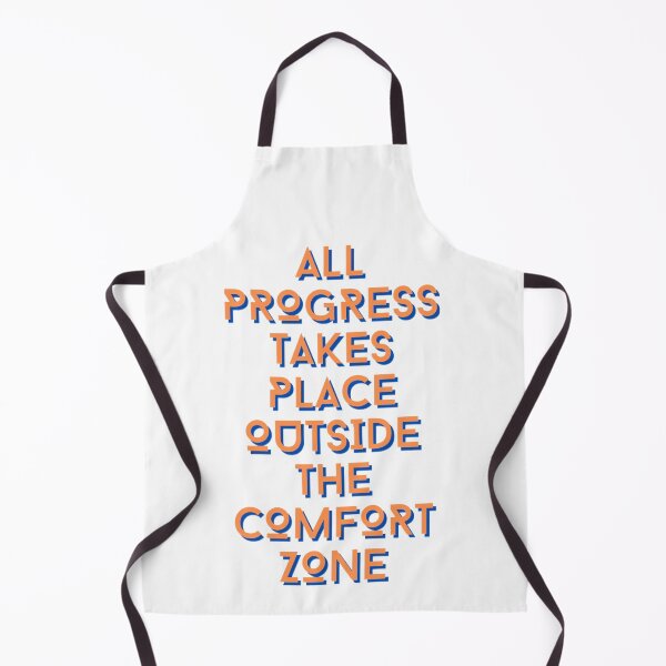 Item preview, All Progress Takes Place Outside The Comfort Zone | Motivational Quote designed and sold by FridayArtStudio.