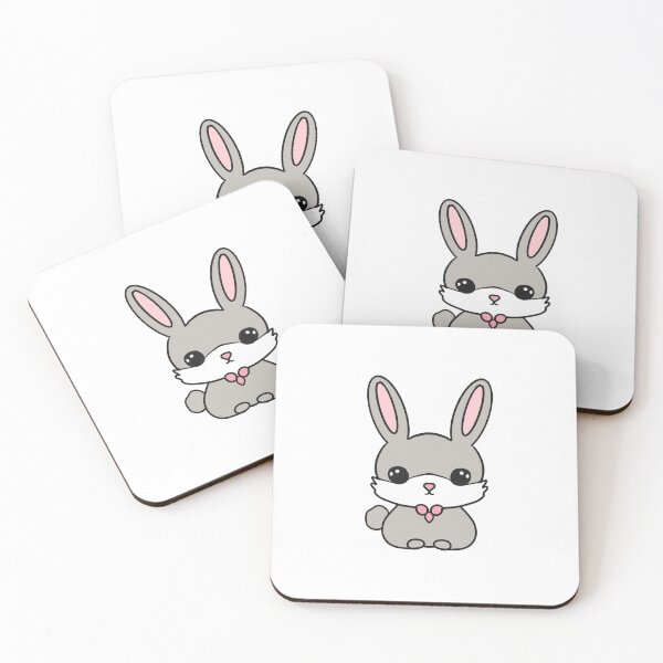Item preview, Cute kawaii style bunny with whiskers designed and sold by PinkSeaside.