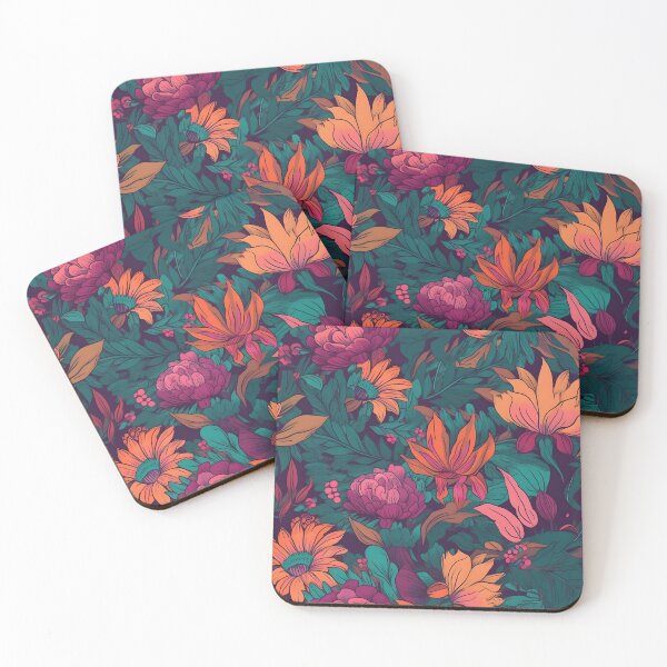 Item preview, Vibrant Colorful Anime Flowers Floral Patterns designed and sold by Wonder Of Light.