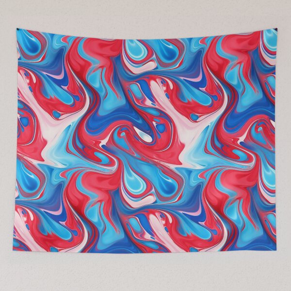 Item preview, Red and blue marble pattern designed and sold by imagenia.