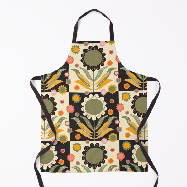 Item preview, Scandinavian Retro Flowers on black and white designed and sold by Anne-Leue.