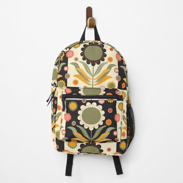 Item preview, Scandinavian Retro Flowers on black and white designed and sold by Anne-Leue.
