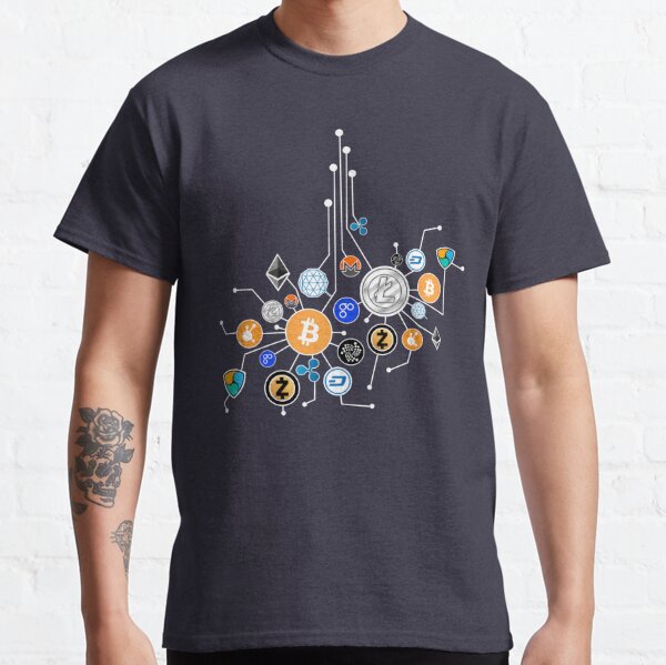 Cryptocurrency Network T-Shirt. Crypto t-shirt gift. Classic T-Shirt