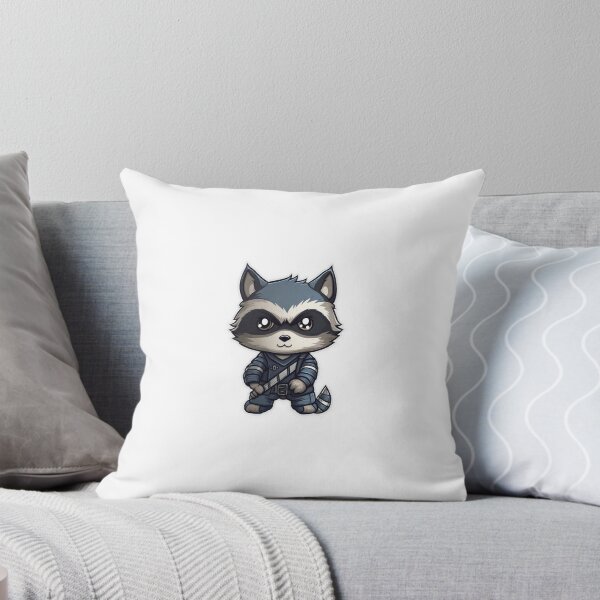 Item preview, Cool Ninja Racoon (Blue) - Poster & Sticker  designed and sold by AstralArcade.