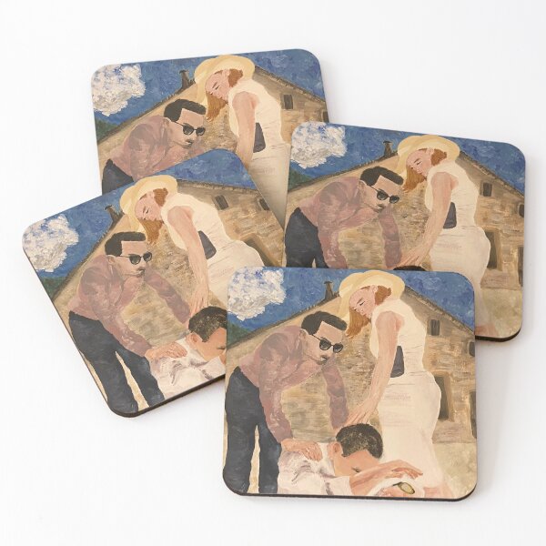Item preview, Succession siblings season 3 finale acrylic painting designed and sold by sketchymaze.