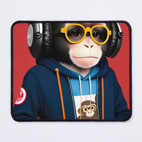 Item preview, Monkey in headphones  designed and sold by Kagekaos.