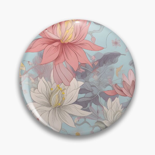 Item preview, Whimsical Anime Chibi-Style Flowers Floral Patterns designed and sold by Wonder Of Light.