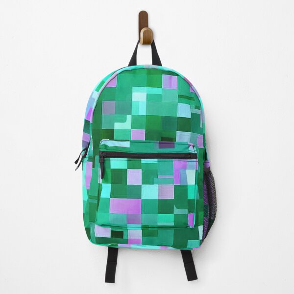 Item preview, abstract board interpenetrating squares of green and purple color play designed and sold by JaroDesign2023.