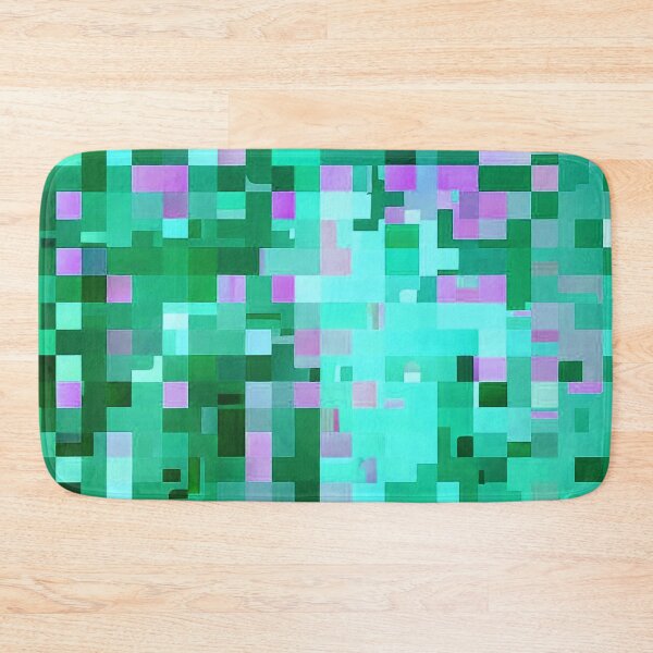 Item preview, abstract board interpenetrating squares of green and purple color play designed and sold by JaroDesign2023.