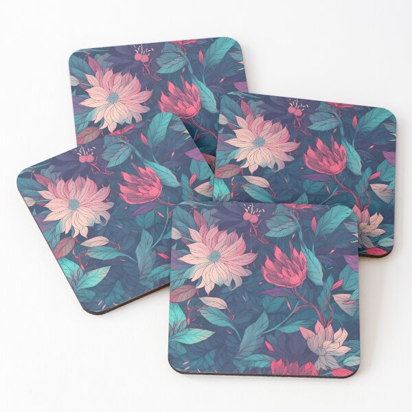 Item preview, Vibrant Colorful Anime Flowers Floral Patterns designed and sold by Wonder Of Light.