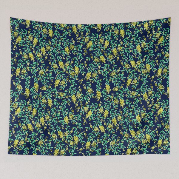 Item preview, Golden Wattle | Navy designed and sold by makemerriness.