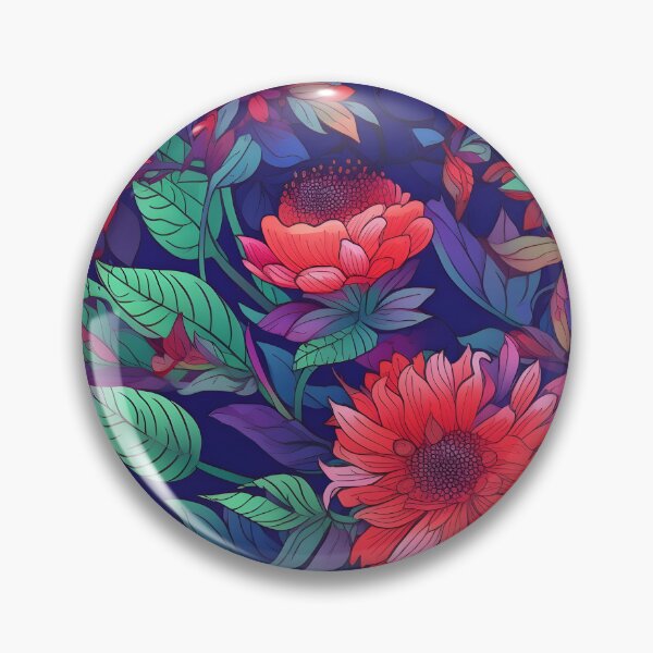 Item preview, Vibrant Colorful Anime Flowers Floral Patterns designed and sold by Wonder Of Light.