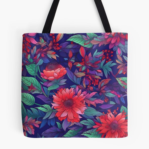 Item preview, Vibrant Colorful Anime Flowers Floral Patterns designed and sold by Wonder Of Light.