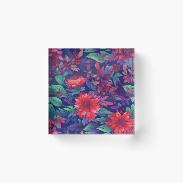 Item preview, Vibrant Colorful Anime Flowers Floral Patterns designed and sold by Wonder Of Light.