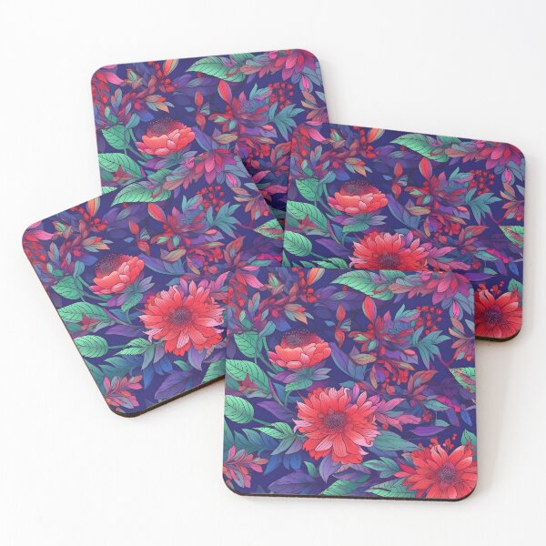Item preview, Vibrant Colorful Anime Flowers Floral Patterns designed and sold by Wonder Of Light.