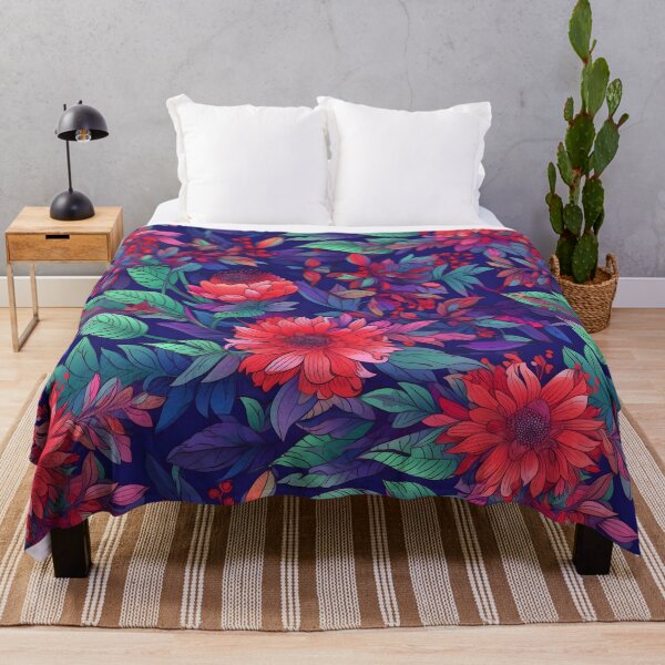 Item preview, Vibrant Colorful Anime Flowers Floral Patterns designed and sold by Wonder Of Light.