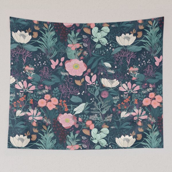 Item preview, Charming Enchanting Anime Flowers Floral Patterns designed and sold by Wonder Of Light.