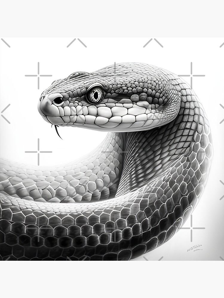 Snake pencil drawing