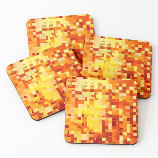 Item preview, abstract board interpenetrating squares brown and yellow color play designed and sold by JaroDesign2023.