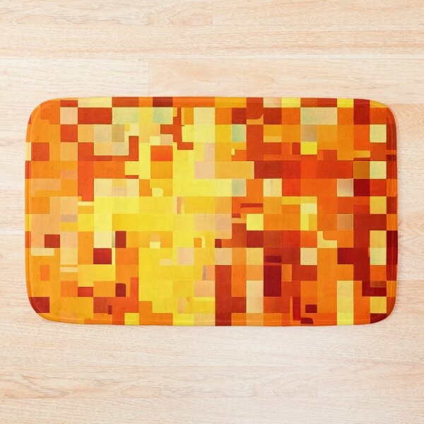 Item preview, abstract board interpenetrating squares brown and yellow color play designed and sold by JaroDesign2023.