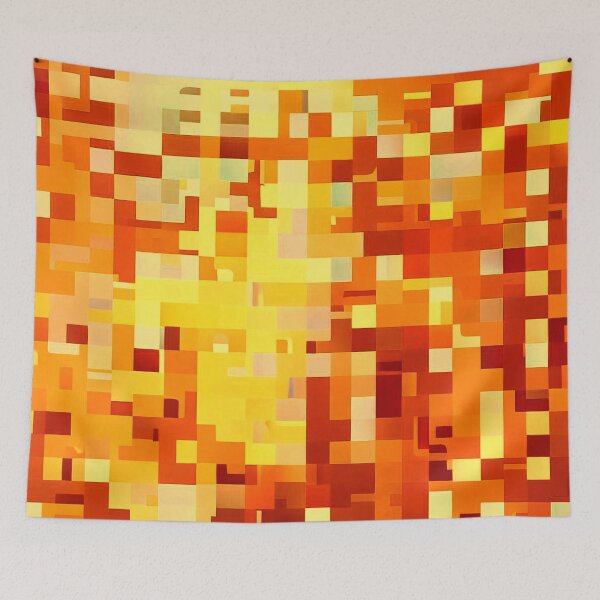 Item preview, abstract board interpenetrating squares brown and yellow color play designed and sold by JaroDesign2023.