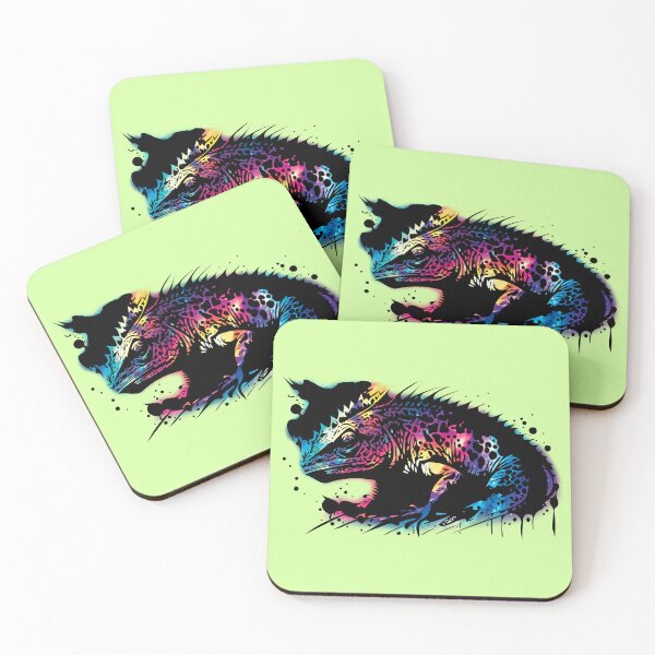 Item preview, Vibrant Rainbow-Camouflaged Chameleon designed and sold by PixelChameleon.