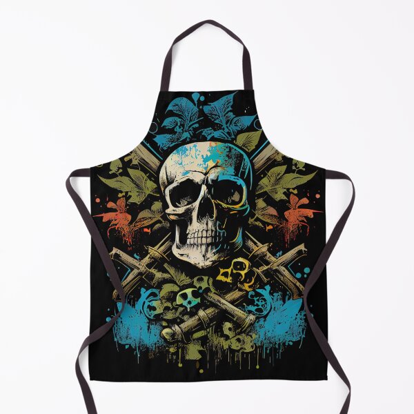 Item preview, Pirate Skull Flag Colorful Jolly Roger Bones Graphic designed and sold by SpookshowDesign.