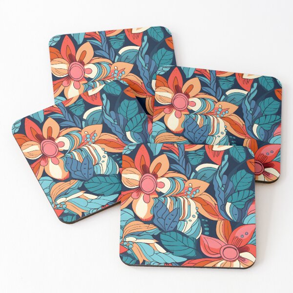 Item preview, Vibrant Colorful Tropical Flowers Floral Patterns designed and sold by Wonder Of Light.