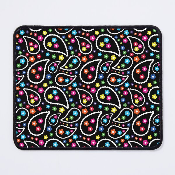 Item preview, Fun Retro Rainbow Multicolor Paisley Flower Pattern Print designed and sold by ClaudiaFlores.