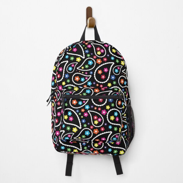 Item preview, Fun Retro Rainbow Multicolor Paisley Flower Pattern Print designed and sold by ClaudiaFlores.