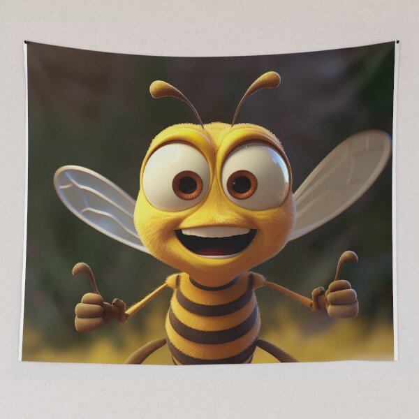 Item preview, Adorable Cartoon Bee - Fun, Colorful, Child-Friendly Illustration designed and sold by DoPrint.