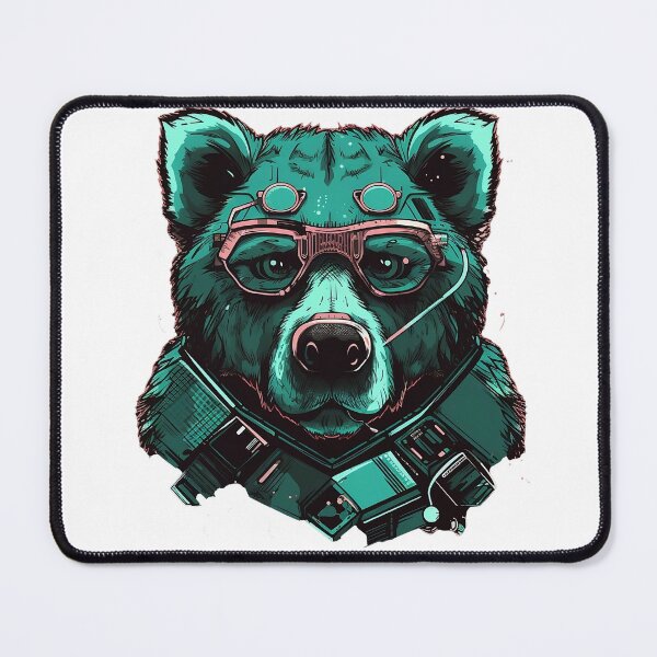 Item preview, Cyber Punk Grizzly Wearing Goggles designed and sold by CR-Tees.