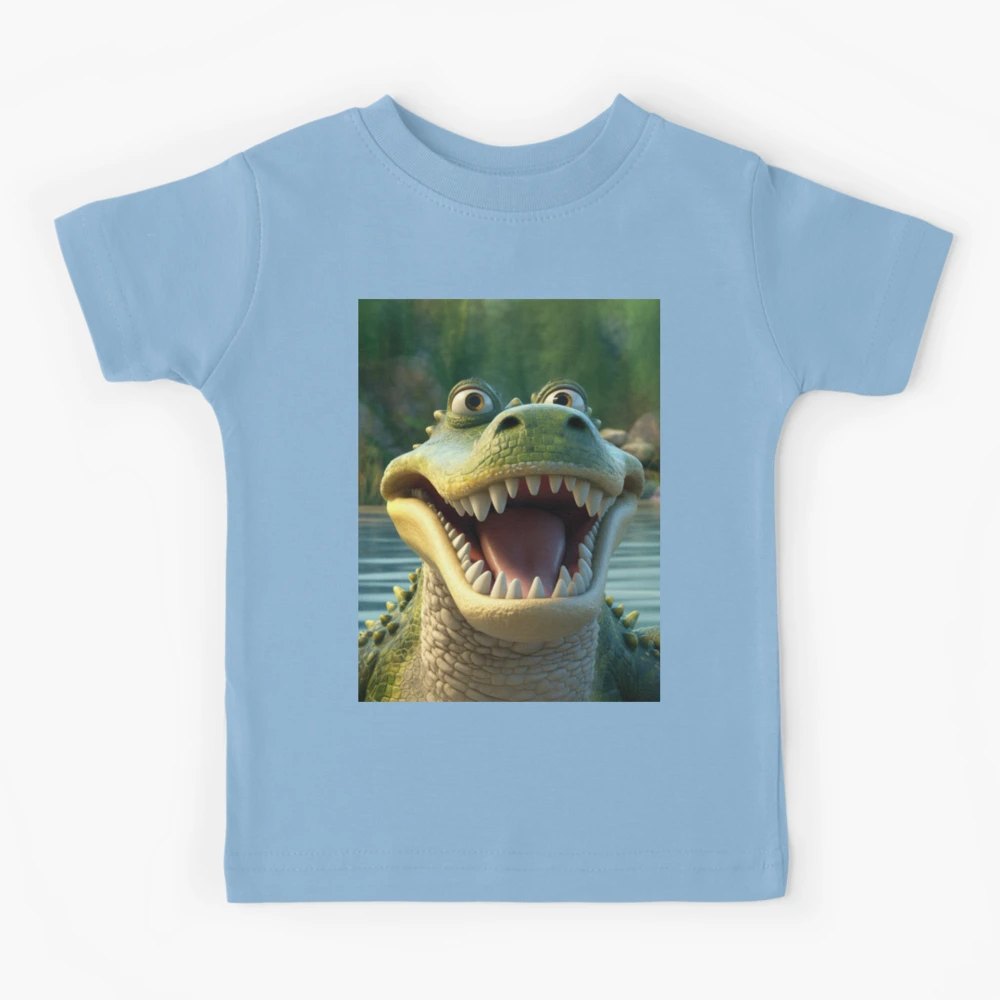 2022 Summer Children 3d Clothing Animal The Frog Crocodile Print