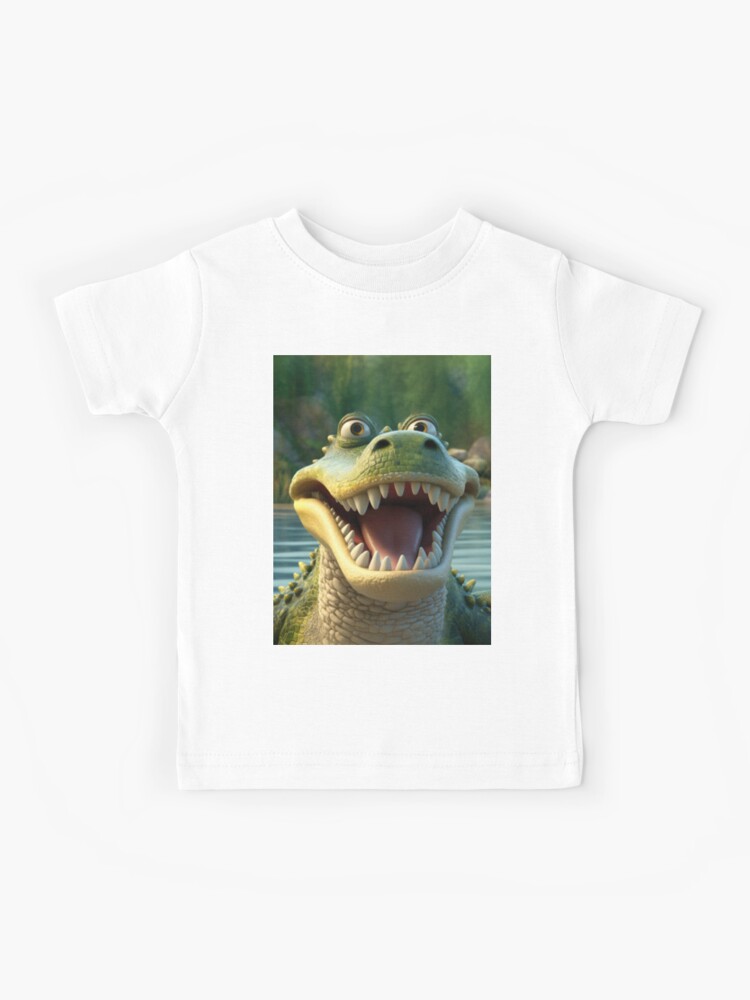 Cheerful Cartoon Crocodile - Fun, Vibrant, Kid-friendly Design Kids  T-Shirt for Sale by DoPrint