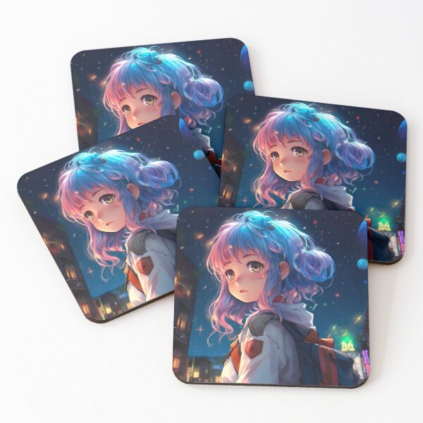 Item preview, Anime Girl with Big Eyes - Exquisite Manga-Inspired Illustration designed and sold by DoPrint.