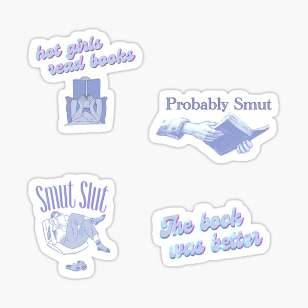 Item preview, Hot Girls Read Smut Four Piece Sticker Set designed and sold by KWZCreates.