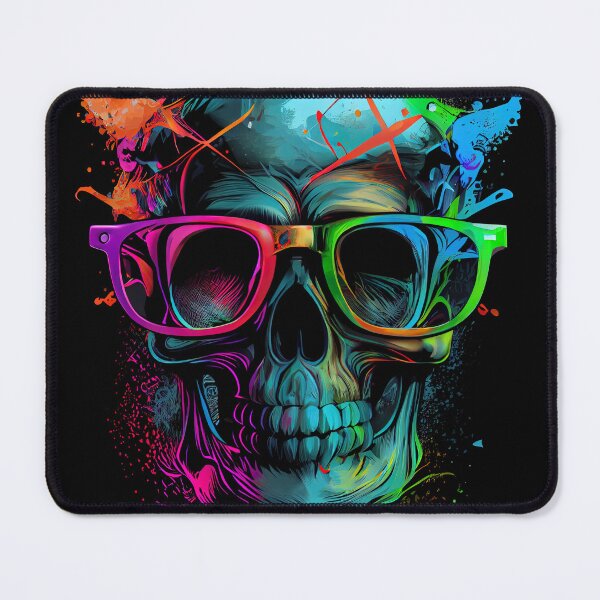 Item preview, Colorful Skull With Glasses Cool Skeleton Graphic designed and sold by SpookshowDesign.