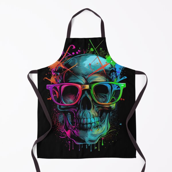 Item preview, Colorful Skull With Glasses Cool Skeleton Graphic designed and sold by SpookshowDesign.
