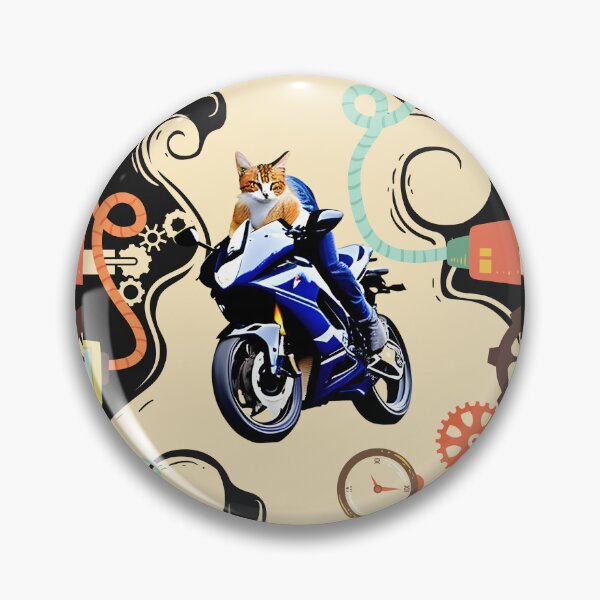 Item preview, Cat on a Motorbike designed and sold by FreeMind-Design.