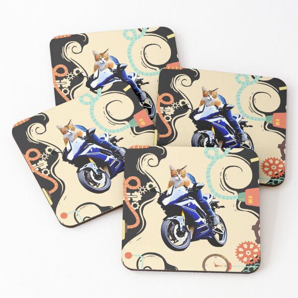 Item preview, Cat on a Motorbike designed and sold by FreeMind-Design.