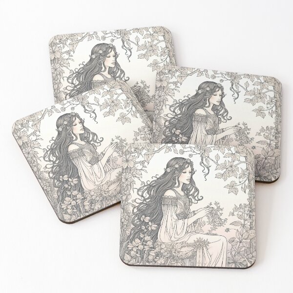Item preview, Blush Tones Lady of the Renaissance Wreath designed and sold by IndieHansen.