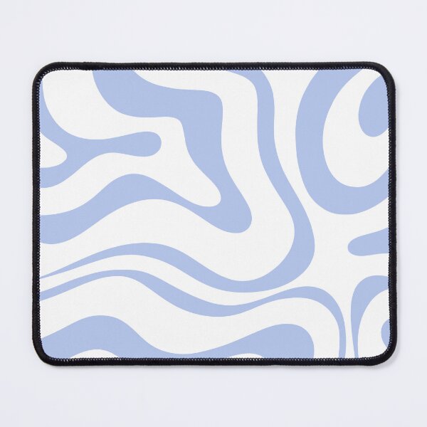 Item preview, Modern Liquid Swirl Abstract Square in White and Light Blue Periwinkle  designed and sold by kierkegaard.