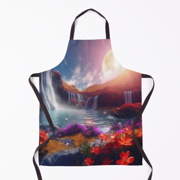 Aperçu de l'œuvre Alien Planet Water Fall avec des fleurs créée et vendue par Serena789.