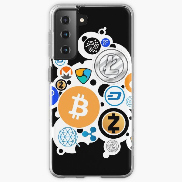 Cryptocurrecy ensemble, Bitcoin, Ethereum, Litecoin. Crypto T-shirt. Coque souple Samsung Galaxy