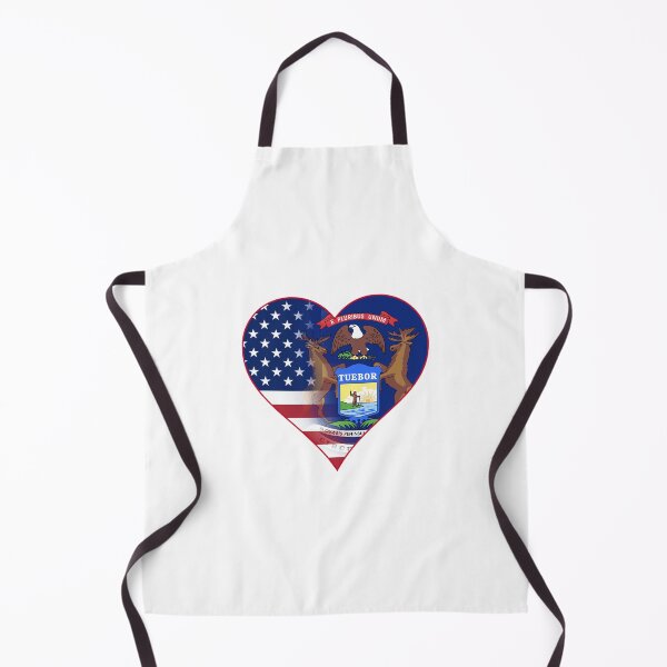 Item preview, State of Michigan Flag and American Flag Fusion Design designed and sold by Gsallicat.