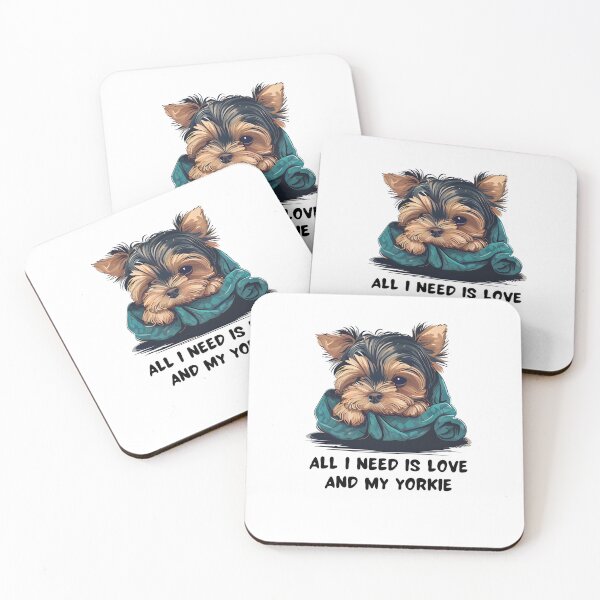 Artikelvorschau, Alles was ich brauche ist Kaffee und mein Yorkie, Yorkie für Männer, Parti Yorkie, süße Yorkie-Kunst, Yorkie-Mix, Yorkie-Geburtstag entworfen und verkauft von GaliaTati.