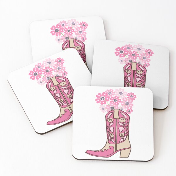 Item preview, Pink Cowboy Boots with Pink Flowers designed and sold by kkrenny13.
